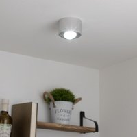 Flacher Aufbaustrahler rund schwenkbar Deckenleuchte - Farbe: Alu-gebürstet - LED Leuchtmittel: 5W Neutralweiß 230V dimmbar 60° von LONGLIFE LED GMBH BY HK