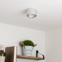 Flacher Aufbaustrahler rund schwenkbar Deckenleuchte - Farbe: Alu-gebürstet - LED Leuchtmittel: Ohne von LONGLIFE LED GMBH BY HK