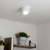 Flacher Aufbaustrahler rund schwenkbar Deckenleuchte - Farbe: weiß - LED Leuchtmittel: 5W Neutralweiß 230V 60° Flacher Aufbaustrahler rund schwenkbar Deckenleuchte - Farbe: weiß - LED Leuchtmittel: 5W Neutralweiß 230V 60° von LONGLIFE LED GMBH BY HK