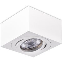 Flacher Aufbaustrahler weiß eckig für LED-Modul schwenkbar Deckenleuchte von LONGLIFE LED GMBH BY HK