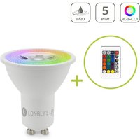 GU10 5W LED Spot RGB+CCT Farbwechsel mit IR Fernbedienung GU10 5W LED Spot RGB+CCT Farbwechsel mit IR Fernbedienung von LONGLIFE LED GMBH BY HK