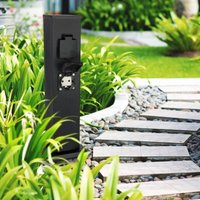 Garten Steckdosensäule für außen - Farbe: Schwarz - Ausführung: 4 Steckdosen Garten Steckdosensäule für außen - Farbe: Schwarz - Ausführung: 4 Steckdosen von LONGLIFE LED GMBH BY HK