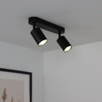 LED Deckenstrahler GU10 schwenkbar - Farbe: schwarz - Ausführung: 2 flammig LED Deckenstrahler GU10 schwenkbar - Farbe: schwarz - Ausführung: 2 flammig von LONGLIFE LED GMBH BY HK