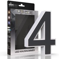 LED Hausnummer 4 inkl. Anthrazit-Cover - CCT 12V 2700K/4000K/6500K LED Hausnummer 4 inkl. Anthrazit-Cover - CCT 12V 2700K/4000K/6500K von LONGLIFE LED GMBH BY HK