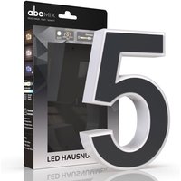 LED Hausnummer 5 inkl. Anthrazit-Cover - CCT 12V 2700K/4000K/6500K LED Hausnummer 5 inkl. Anthrazit-Cover - CCT 12V 2700K/4000K/6500K von LONGLIFE LED GMBH BY HK