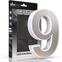LED Hausnummer 9 inkl. Edelstahl-Cover - CCT 12V 2700K/4000K/6500K von LONGLIFE LED GMBH BY HK