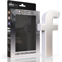 LED Hausnummer f inkl. Edelstahl-Cover - CCT 12V 2700K/4000K/6500K von LONGLIFE LED GMBH BY HK