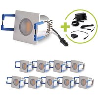 LED Mini Einbauspot 1.5W 12V 3000K IP20 - Form: eckig 30x30mm - Anzahl: 10x von LONGLIFE LED GMBH BY HK