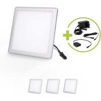 LED Mini Panel eckig 3W 12V IP20 100mm x 100mm - Lichtfarbe: Warmweiß 3000K - Anzahl: 4x LED Mini Panel eckig 3W 12V IP20 100mm x 100mm - Lichtfarbe: Warmweiß 3000K - Anzahl: 4x von LONGLIFE LED GMBH BY HK