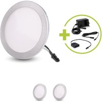 LED Mini Panel rund 3W 12V IP20 Ø100mm - Lichtfarbe: Warmweiß 3000K - Anzahl: 3x LED Mini Panel rund 3W 12V IP20 Ø100mm - Lichtfarbe: Warmweiß 3000K - Anzahl: 3x von LONGLIFE LED GMBH BY HK