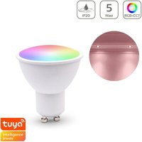 LED Spot GU10 Smart Tuya/2.4GHz RGB+CCT Farbwechsel 5W 400lm 40° von LONGLIFE LED GMBH BY HK