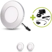 LED Spot rund 2.6W 12V 120lm IP20 Ø75x6mm Ausschnitt Ø55mm - Lichtfarbe: Warmweiß 3000K - Anzahl: 3x LED Spot rund 2.6W 12V 120lm IP20 Ø75x6mm Ausschnitt Ø55mm - Lichtfarbe: Warmweiß 3000K - Anzahl: 3x von LONGLIFE LED GMBH BY HK