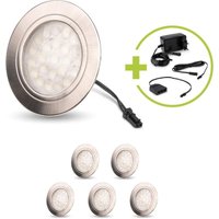 LED Spot rund 2W 12V 150lm IP20 Ø65x11mm Ausschnitt Ø58mm - Lichtfarbe: Warmweiß 3000K - Anzahl: 6x LED Spot rund 2W 12V 150lm IP20 Ø65x11mm Ausschnitt Ø58mm - Lichtfarbe: Warmweiß 3000K - Anzahl: 6x von LONGLIFE LED GMBH BY HK