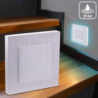 LED Treppenleuchte IP44 eckig Alu-gebürstet - Lichtfarbe: Kaltweiß 1,5W - Lichtaustritt: Doppio LED Treppenleuchte IP44 eckig Alu-gebürstet - Lichtfarbe: Kaltweiß 1,5W - Lichtaustritt: Doppio von LONGLIFE LED GMBH BY HK