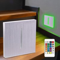LED Treppenleuchte IP44 eckig Alu-gebürstet - Lichtfarbe: RGB+CCT 2W - Lichtaustritt: Fokus von LONGLIFE LED GMBH BY HK
