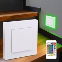 LED Treppenleuchte IP44 eckig weiß - Lichtfarbe: RGB+CCT 2W - Lichtaustritt: Doppio von LONGLIFE LED GMBH BY HK