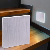 LED Treppenleuchte eckig Alu-gebürstet - Lichtfarbe: Kaltweiß 1,5W - Lichtaustritt: Linea LED Treppenleuchte eckig Alu-gebürstet - Lichtfarbe: Kaltweiß 1,5W - Lichtaustritt: Linea von LONGLIFE LED GMBH BY HK