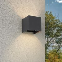 LED Wandleuchte Cube G9, einstellbarer Abstrahlwinkel, für Innen/Aussen - Farbe: Anthrazit von LONGLIFE LED GMBH BY HK