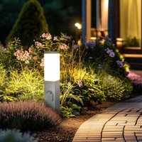 Pollerleuchte 45cm mit 2x Steckdosen E27 Fassung IP44 - Farbe: Edelstahl - Leuchtmittel: Ohne Pollerleuchte 45cm mit 2x Steckdosen E27 Fassung IP44 - Farbe: Edelstahl - Leuchtmittel: Ohne von LONGLIFE LED GMBH BY HK