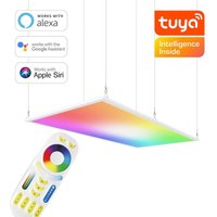 RGB+CCT LED Panel 120x60cm inkl. MiBoxer Smarthomesteuerung 60W 24V Rahmen weiß - Panelmontage: Seilabhängung 1 Meter RGB+CCT LED Panel 120x60cm inkl. MiBoxer Smarthomesteuerung 60W 24V Rahmen weiß - Panelmontage: Seilabhängung 1 Meter von LONGLIFE LED GMBH BY HK