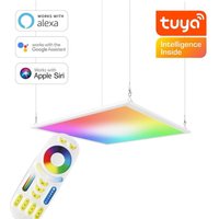 RGB+CCT LED Panel 62x62cm inkl. MiBoxer Smarthomesteuerung 48W 24V Rahmen weiß - Panelmontage: Seilabhängung 1 Meter RGB+CCT LED Panel 62x62cm inkl. MiBoxer Smarthomesteuerung 48W 24V Rahmen weiß - Panelmontage: Seilabhängung 1 Meter von LONGLIFE LED GMBH BY HK