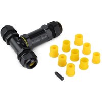 T-Kabelverbinder 3-fach 5-polig Kabel 0.5-4mm² IP68 wasserdicht 24A 450V T-Kabelverbinder 3-fach 5-polig Kabel 0.5-4mm² IP68 wasserdicht 24A 450V von LONGLIFE LED GMBH BY HK