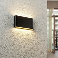 Wandleuchte Slide UP and DOWN 3000K IP54 - Watt: 12W - Farbe: Schwarz von LONGLIFE LED GMBH BY HK