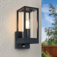 Wandleuchte Vintage E27 anthrazit RAL 7016 - Bewegungsmelder: mit von LONGLIFE LED GMBH BY HK