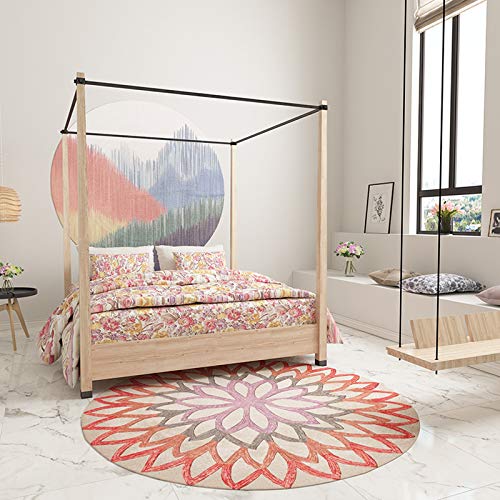 LONGSAO Modern Rund Teppich ø 180 cm Groß Wohnzimmer Designer Teppich In-und Outdoor Teppiche Kurzer Plüsch Teppiche Einfache abstrakte geometrische orange lila grau LONGSAO Modern Rund Teppich ø 180 cm Groß Wohnzimmer Designer Teppich In-und Outdoor Teppiche Kurzer Plüsch Teppiche Einfache abstrakte geometrische orange lila grau von LONGSAO