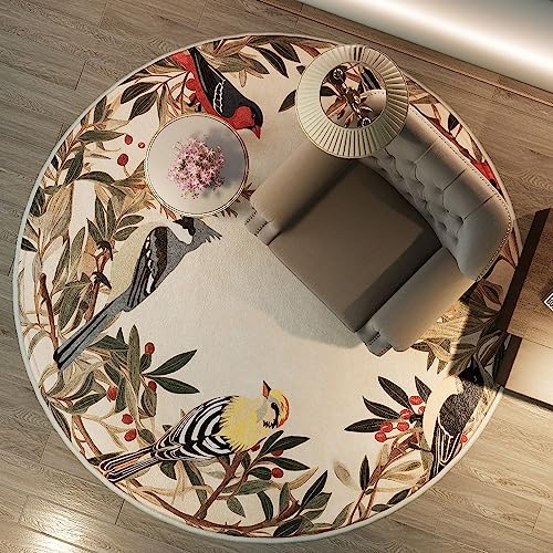 LONGSAO Wohnzimmer Teppiche ø 80 cm Teppich Rund Anti-Rutsch Weich Groß rutschfest Waschbar Schlafzimmer Teppich Retro Blumen Grün Gelb Schwarz LONGSAO Wohnzimmer Teppiche ø 80 cm Teppich Rund Anti-Rutsch Weich Groß rutschfest Waschbar Schlafzimmer Teppich Retro Blumen Grün Gelb Schwarz von LONGSAO