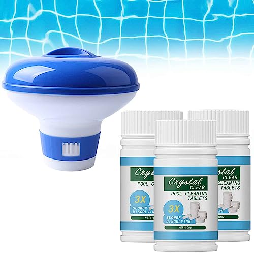 Crystal Clear Pool Cleaning Tablets, RefreshPool Quick Pool Reinigungstablette, Schnelle Poolreinigungstablette, Quick Pool Cleaning Tablet, Magic Pool Cleaning Tablet (3PCS) von LONGTO