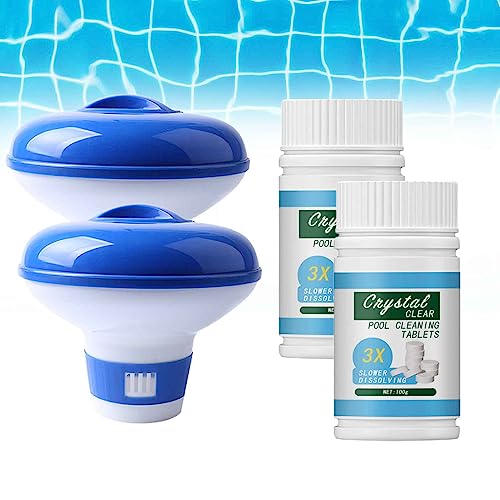 RefreshPool Quick Pool Reinigungstablette, Schnelle Poolreinigungstablette, Quick Pool Cleaning Tablet, Magic Pool Cleaning Tablet, Crystal Clear Pool Cleaning Tablets (2 Set) von LONGTO