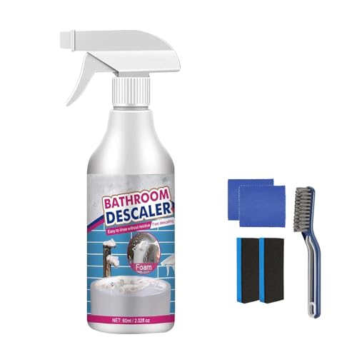 Rowgins Bathroom Descaler Foam Cleaner, Bathroom Descaler Foam Cleaner Spray, All-Purpose BathroomDescaler FoamSpray, Stubborn Stains Cleaners, Fast-Acting for Bathtub, Glass, Faucet (1pcs) von LONGTO