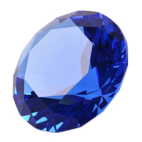 LONGWIN 60 mm W Kristall-/Diamant-Briefbeschwerer, Ornament, für Zuhause, Dekoration, blau von LONGWIN