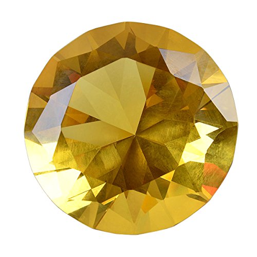 LONGWIN 60 mm W Kristall-/Diamant-Briefbeschwerer, Ornament, für Zuhause, Dekoration, gelb von LONGWIN