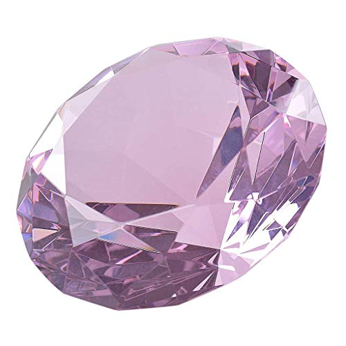 LONGWIN 60 mm W Kristall-/Diamant-Briefbeschwerer, Ornament, für Zuhause, Dekoration, rose von LONGWIN