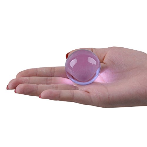LONGWIN – Glaskugel aus K9-Kristallglas, Fotorequisite, einheitliche Farbe, 40 mm, violett von LONGWIN