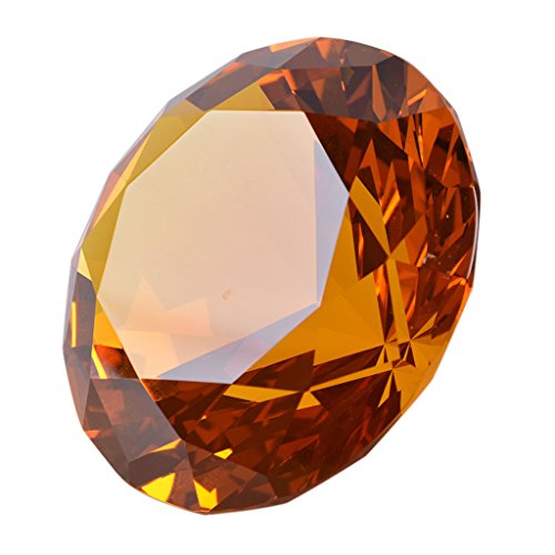 longwin 100 mm (9,9 cm) Kristall Diamant Briefbeschwerer Mutter 's Day Geschenk Hochzeit Favor Home Decor bernsteinfarben von LONGWIN