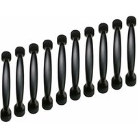 10 x 96 mm schwarze Küchenschrank-Türgriffe, Schrank-, Schubladen-, Schlafzimmer-Möbelgriffe, 10 Maniglie, 10 Stück (schwarz) von LONGZIMING