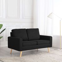 2-Sitzer-Sofa Schwarz Stoff von LONGZIMING