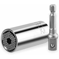 Longziming - 2 Stück Universal-Steckschlüssel – 7–19 mm Universal-Steckschlüssel, hochwertiges Chrom-Vanadium, multifunktionales Handwerkzeug, von LONGZIMING