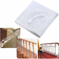 200 cm x 77 cm Baby- und Kinderschutznetz, Sicherheitsnetz für Balkon und Treppen, stark und robust (weiß) von LONGZIMING