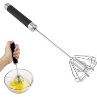 2er-Pack halbautomatischer Schneebesen, manueller Handmixer, Edelstahl-Hand-Eierschläger, multifunktionaler rotierender Schneebesen zum Schlagen, 2er-Pack halbautomatischer Schneebesen, manueller Handmixer, Edelstahl-Hand-Eierschläger, multifunktionaler rotierender Schneebesen zum Schlagen, von LONGZIMING