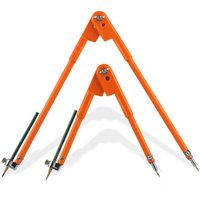 Longziming - 2er-Pack professioneller Zirkel für die Holzbearbeitung mit Flügel und Bleistifthalter, 450 mm und 750 mm von LONGZIMING