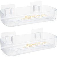 2er Set Duschcaddy, Duschkorb Badregal Ohne Bohren, Bad Wandregale, für Bad/Küche von LONGZIMING