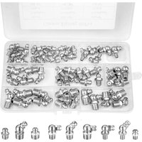 60-teiliges Einschraub-Schmiernippel-Sortiment, M6 M8 M10 Schmiernippel-Sortiment, Gerade Schmiernippel 45° 90° 180°, mit Kunststoffbox, für 60-teiliges Einschraub-Schmiernippel-Sortiment, M6 M8 M10 Schmiernippel-Sortiment, Gerade Schmiernippel 45° 90° 180°, mit Kunststoffbox, für von LONGZIMING