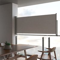 Ausziehbare Seitenmarkise 100 x 300 cm Grau VD29338 - Hommoo von HOMMOO