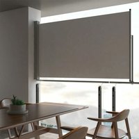 Longziming - Ausziehbare Seitenmarkise 140 x 300 cm Grau von LONGZIMING