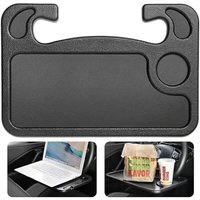 Longziming - Auto-Lenkradtisch, schwarzer Laptop-Tisch, tragbares Auto-Lenkradtablett, Auto-Tischhalter für Computer, Essen, Abendessen, Lesen, von LONGZIMING