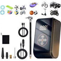 Autoreifenfüller 150 PSI, tragbarer Luftkompressor mit 4000 mAh, wiederaufladbare elektrische Fahrradpumpe per USB-C mit digitalem LED-Licht für von LONGZIMING